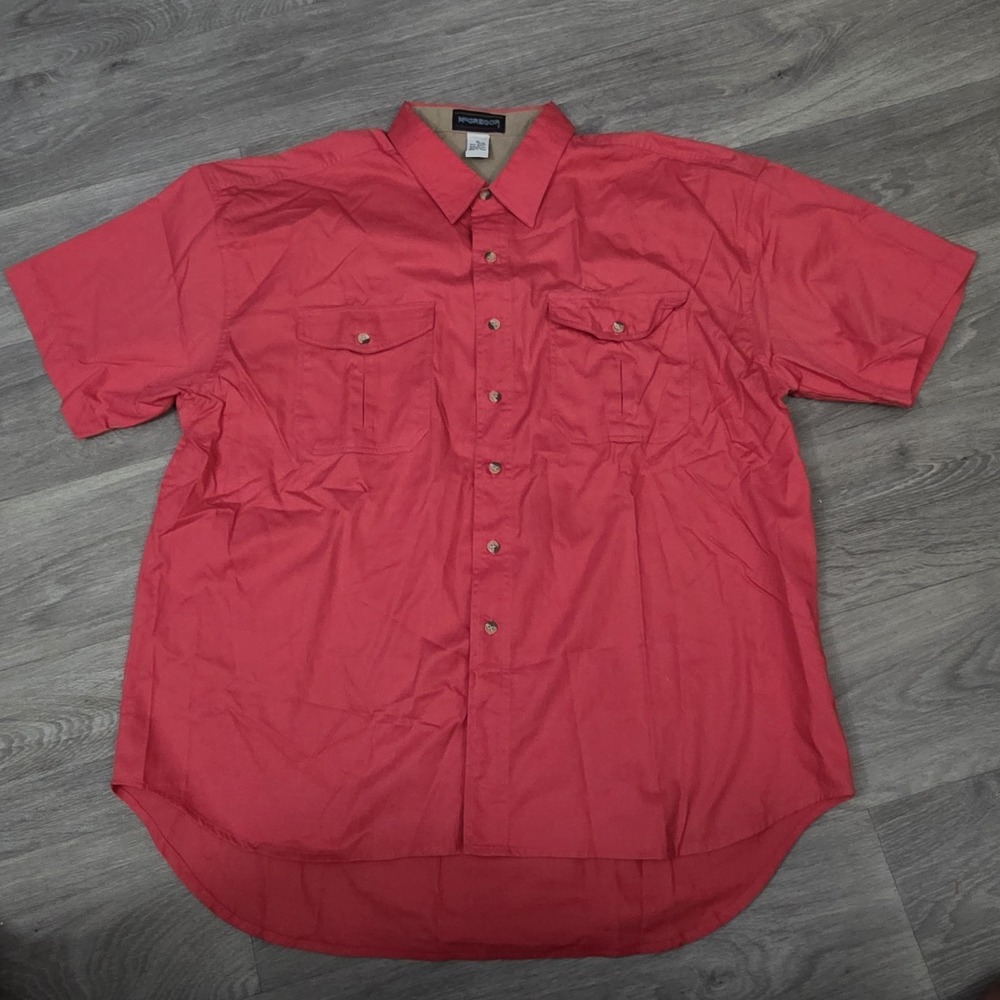McGregor Shirt‎ Pink Mens XLarge  Button Up  Short Sleeve Double Pocket